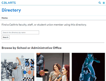 Tablet Screenshot of directory.calarts.edu